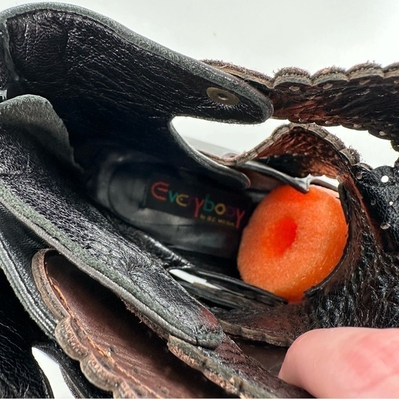 Anthropologie Everybody Chiseled Doily 41 
Black Brown leather Filigree Boots - Picture 8 of 12